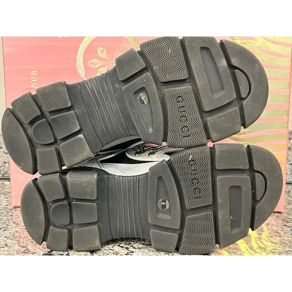 Gucci Flashtrek Silver and Black Men's Size 6 SPB-SAL (344553)